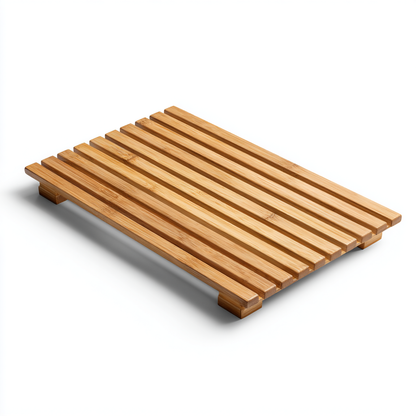 Ronava Minimalist Bamboo Bathtub Shelf - Slatted Design